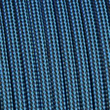 Paracord 550 stripes nero-azzurro 4 mm - 10 mt