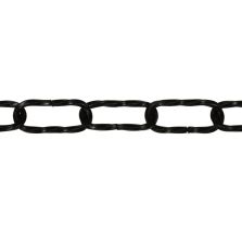 Catena genovese ritorta Ø 3,5 mm, interno maglia 38 mm x 12 mm, 1,5 mt, nera