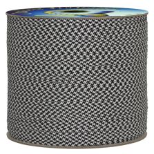 Treccia piatta starry, bianco/nero, 4 mm - 40 mt