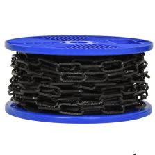 Catena genovese martellata Ø 3 mm, interno maglia 29 mm x 8,5 mm, 20 mt, nera