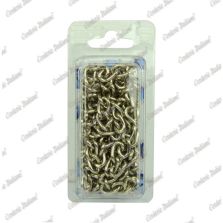 Catena gourmette Ø 1,2 mm, interno maglia 4,5 mm x 1,5 mm, 3 mt, nichelata