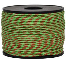 Treccia sky verde flu con spia rossa 2 mm - 50 mt