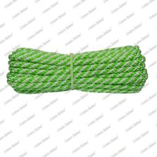 Treccia luxury verde flu - bianca, 6 mm - 10 mt