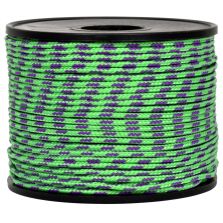 Treccia sky verde flu con spia viola 2 mm - 50 mt