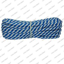 Treccia luxury bianco - azzurra, 6 mm - 10 mt