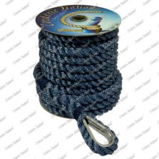 Ormeggio di poppa blu con redancia inox 14 mm - 15 mt