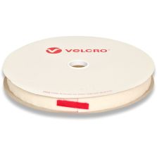 Velcro® adesivo, solo uncino (maschio), bianco, 25 mm - 25 mt