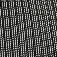 Paracord 550 stripes bianco-nero 4 mm - 100 mt