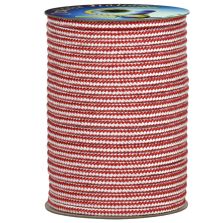 Treccia fantasia bicolore Bianco - Rossa, 6 mm - 250 mt