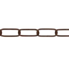 Catena genovese Ø 2,8 mm, interno maglia 35 mm x 10 mm, 1,5 mt, bronzata