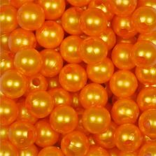 Perle 8 mm, colore arancio, foro 2 mm - 250 pz