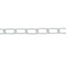 Catena genovese Ø 2 mm, interno maglia 16 mm x 6 mm, 1,5 mt, verniciata bianca