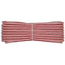 Treccia fantasia bicolore Bianco - Rossa, 10 mm - 10 mt