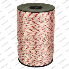 Cordino nylon bianco/rosso 1,8 mm - 200 mt su rocchetto