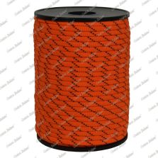Treccia piatta élite, arancio/nero, 4 mm - 90 mt