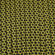 Paracord 550 diamond nero-giallo 4 mm - 20 mt