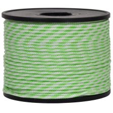 Treccia sky bianca con spia verde flu 2 mm - 50 mt
