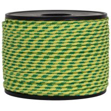 Treccia sky gialla con spia verde 2 mm - 100 mt