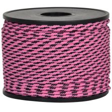 Treccia sky rosa flu con spia nera 2 mm - 50 mt
