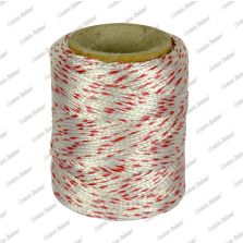 Cordino nylon bianco/rosso 1,8 mm - 50 mt su tubetto
