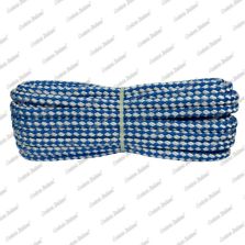Treccia sport bianco - azzurra, 4 mm - 10 mt