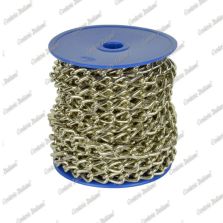 Catena gourmette Ø 1,5 mm, interno maglia 5 mm x 2 mm, 25 mt, nichelata