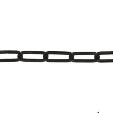 Catena genovese martellata Ø 2 mm, interno maglia 17 mm x 5 mm, 1,5 mt, nera