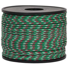 Treccia sky verde con spia bianco-rossa 2 mm - 100 mt