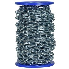 Catena saldata genovese Ø 6 mm, interno maglia 26 mm x 11 mm, 30 mt, zincata