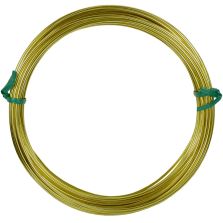Filo alluminio tondo oro, 2 mm - 12 mt