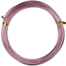Filo alluminio tondo rosa, 2 mm - 12 mt