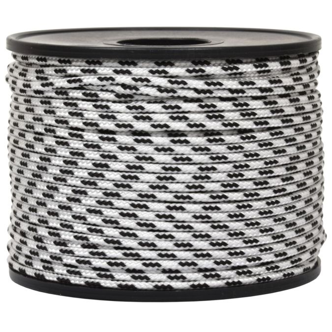 Treccia sky bianca con spia nera 2 mm - 100 mt