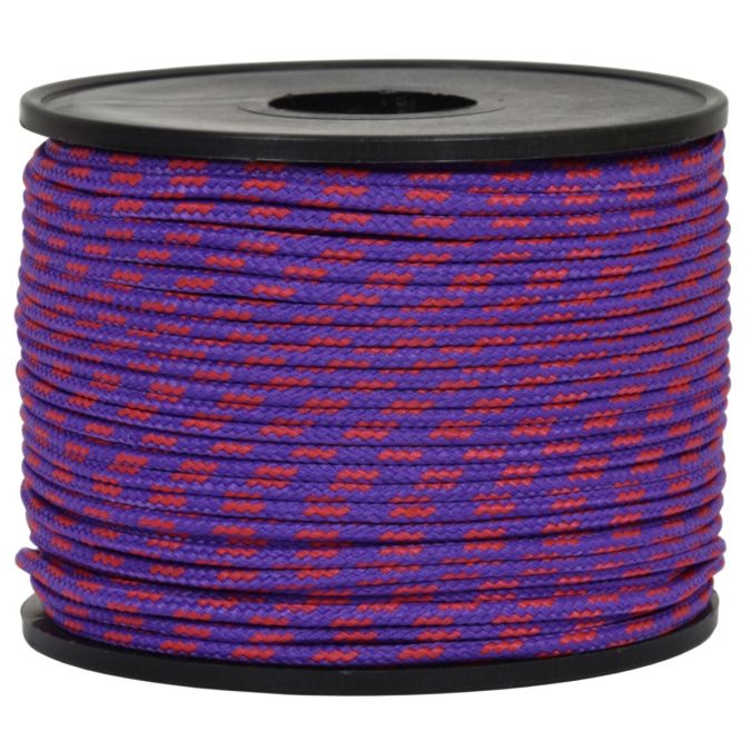 Treccia sky viola con spia rossa 2 mm - 100 mt