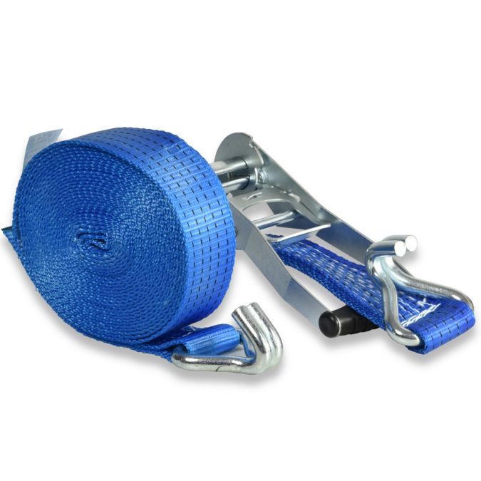 Cinghie di ancoraggio per carichi pesanti, gancio uncino a 2 dita + tenditore a cricchetto