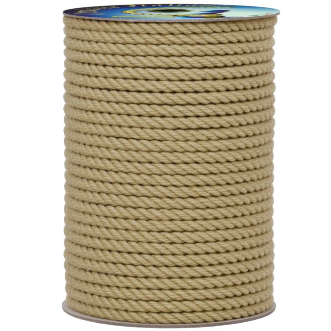 Corda fiocco alta tenacità colore canapa 6 mm - 200 mt