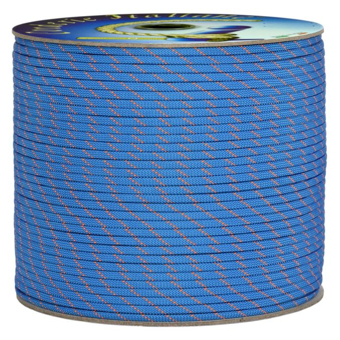 Treccia piatta élite, azzurro/arancio, 4 mm - 200 mt