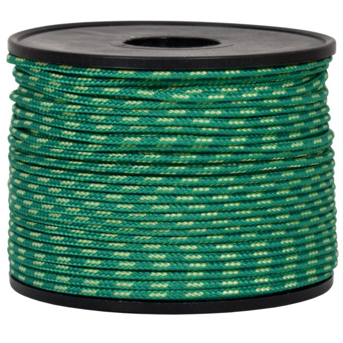 Treccia sky verde con spia gialla 2 mm - 50 mt