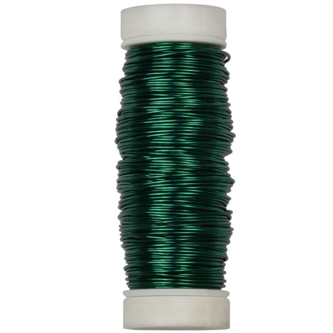 Filo rame smaltato, colore verde metallizzato, 0,5 mm - 28 mt