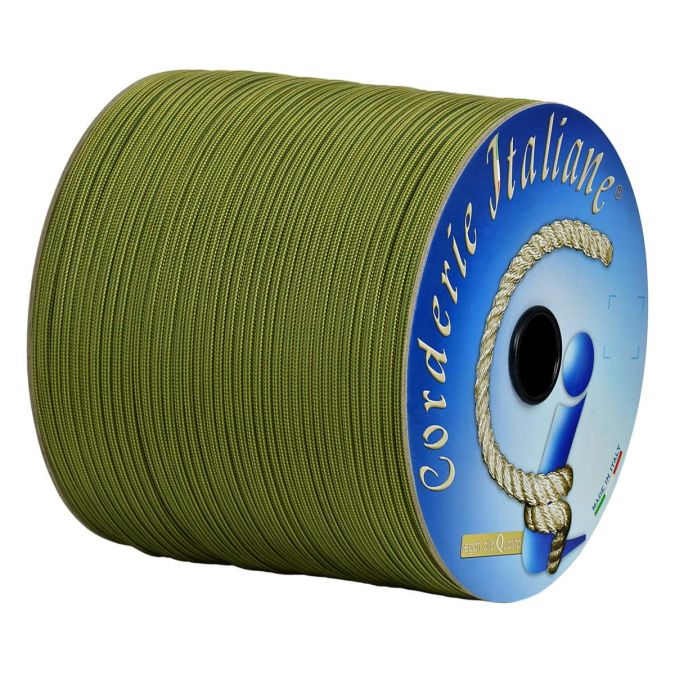 Paracord 550 stripes giallo-verde scuro 4 mm - 50 mt