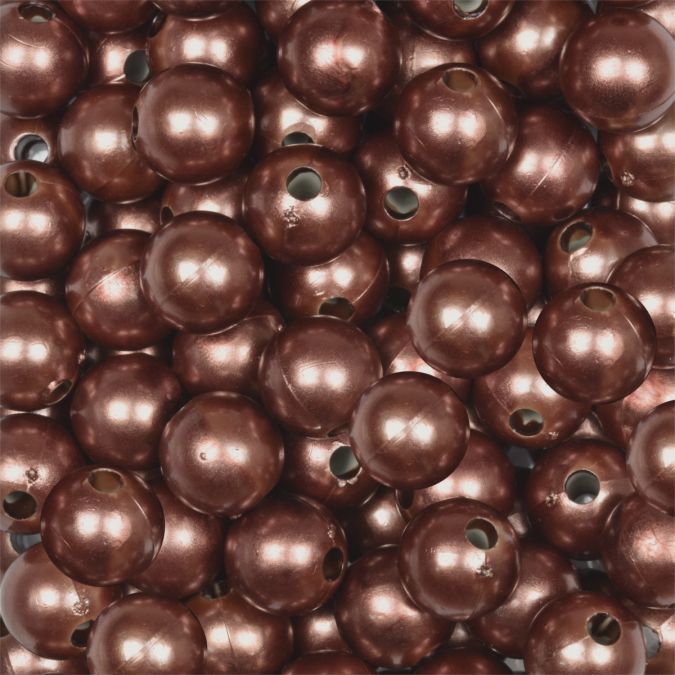 Perle 8 mm, colore marrone, foro 2 mm - 250 pz