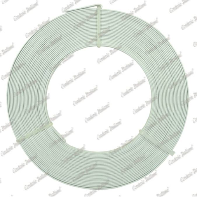Filo alluminio piatto bianco, 5 x 1 mm, 10 mt
