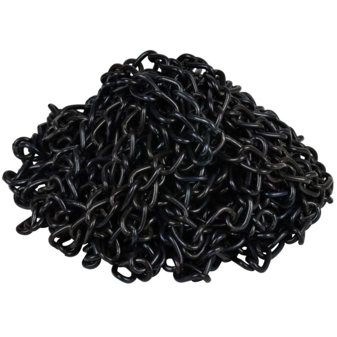 Catena gourmette Ø 1,5 mm, interno maglia 5 mm x 2 mm, 3 mt, nera