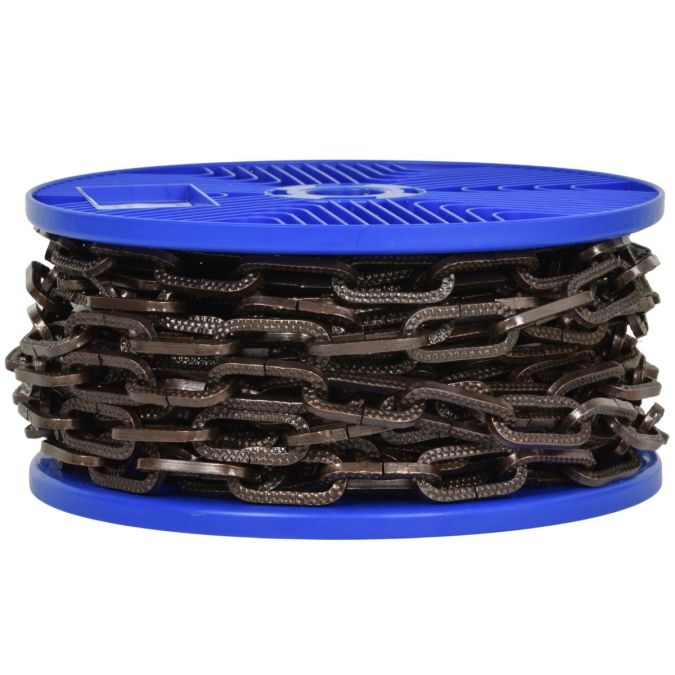 Catena genovese martellata Ø 2 mm, interno maglia 17 mm x 5 mm, 60 mt, bronzata