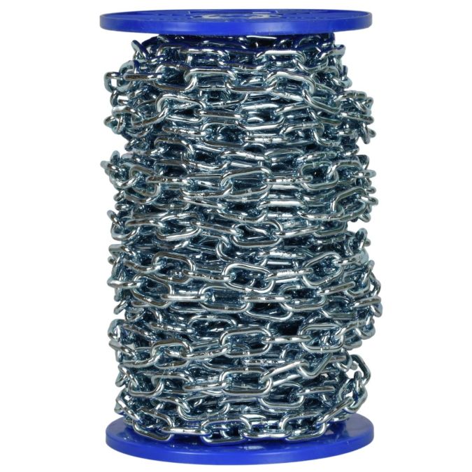 Catena saldata genovese Ø 4 mm, interno maglia 22 mm x 7 mm, 50 mt, zincata