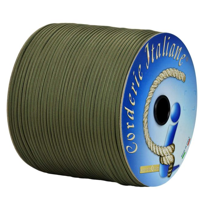 Paracord 550 stripes beige-verde scuro 4 mm - 200 mt