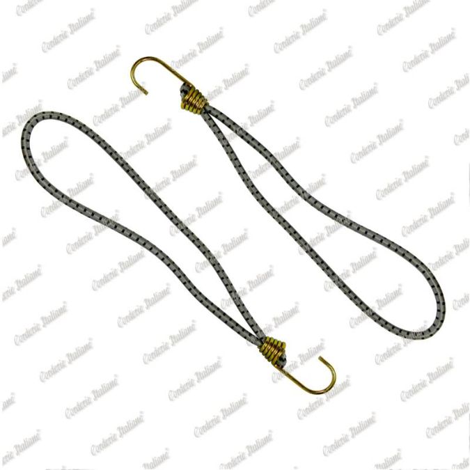 Tenditore elastico ad anello 6 mm - 25 cm, grigio, 2 pezzi