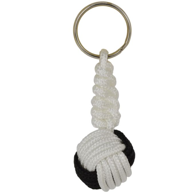 Portachiavi pallina sport bianco-nero