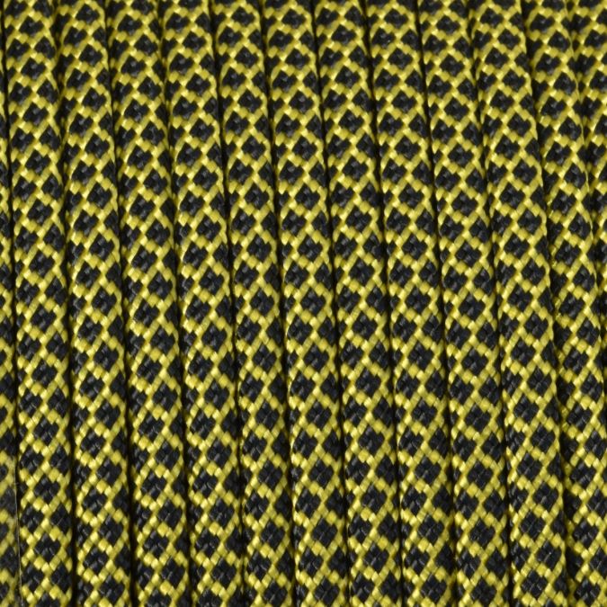 Paracord 550 diamond nero-giallo 4 mm - 50 mt