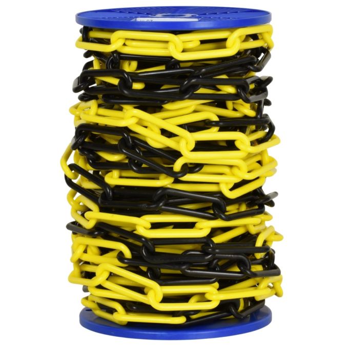 Catena in plastica giallo/nera Ø 8 mm - 25 mt