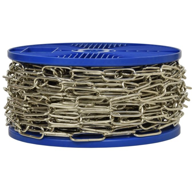 Catena genovese Ø 2 mm, interno maglia 16 mm x 6 mm, 60 mt, nichelata